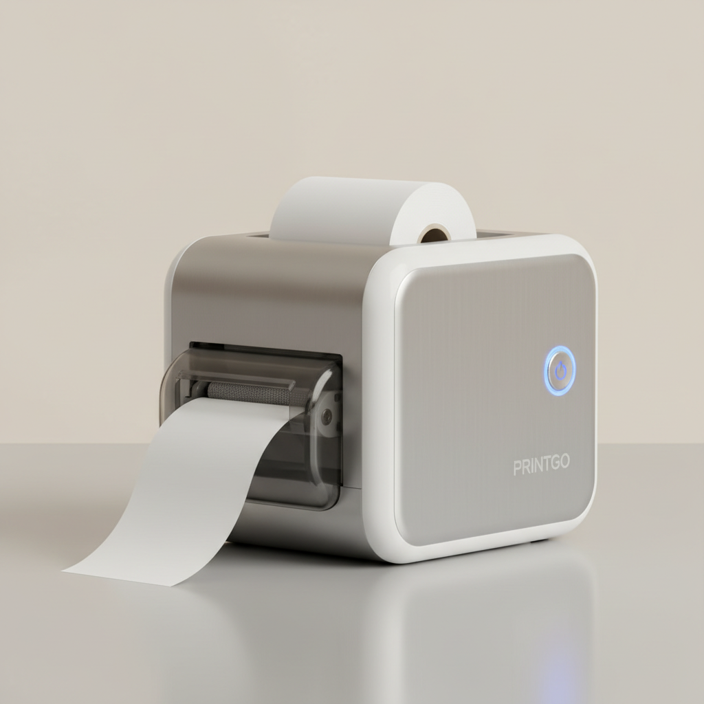 Side profile view of thermal printer