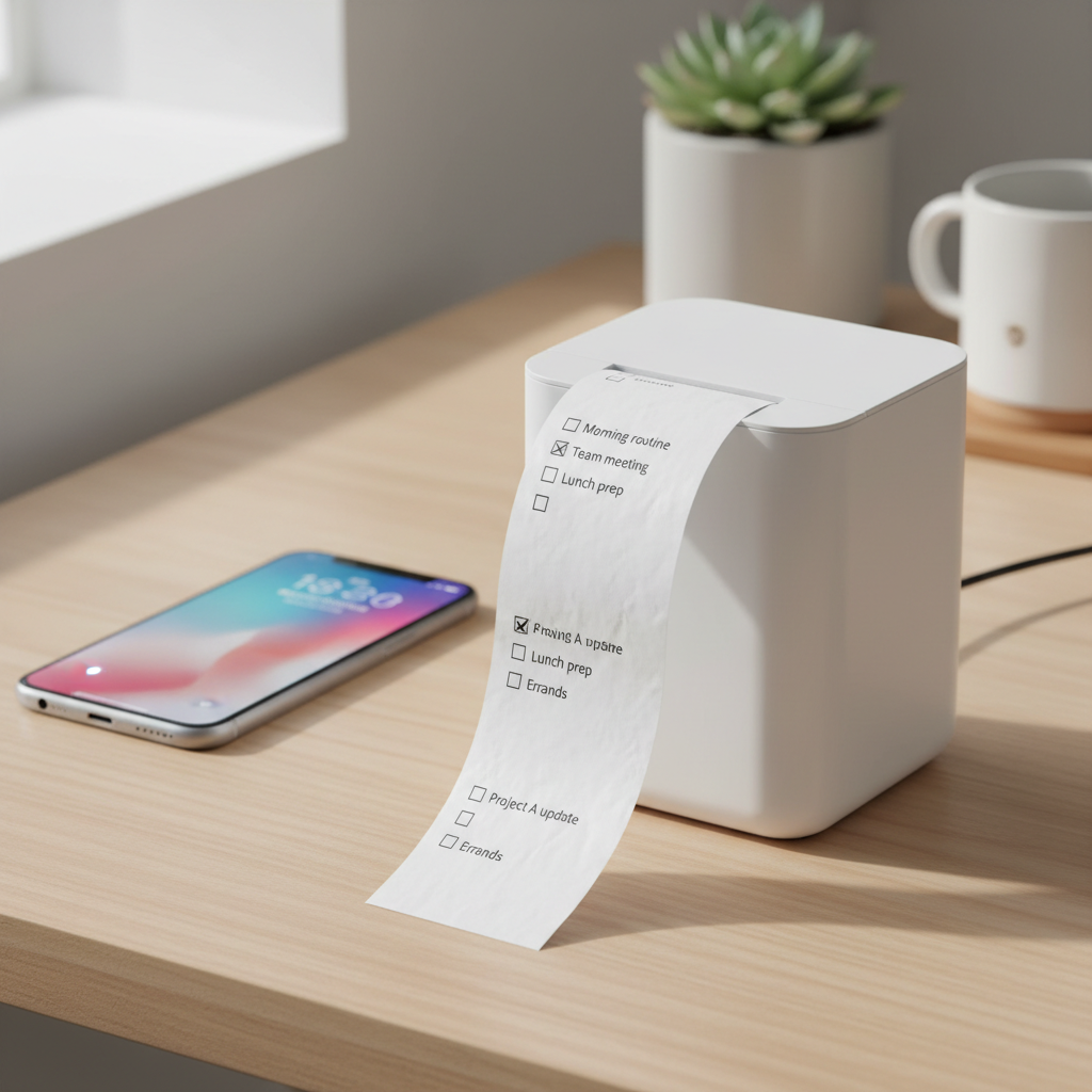Thermal printer printing to-do list